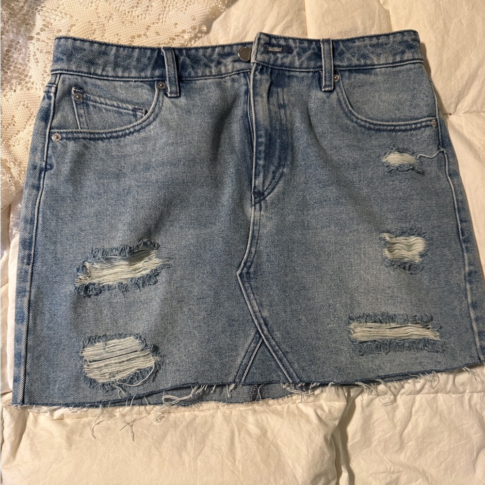 Volcom Jean Skirt size 10 large high waisted